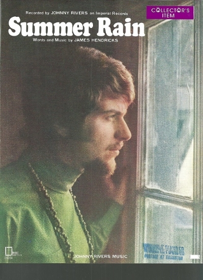 Picture of Summer Rain, James Hendricks, recorded by Johnny Rivers, sheet music