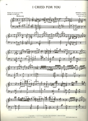 Picture of I Cried for You, Arthur Freed/Gus Arnheim/Abe Lyman, arr. Eddie Heywood, piano solo sheet music