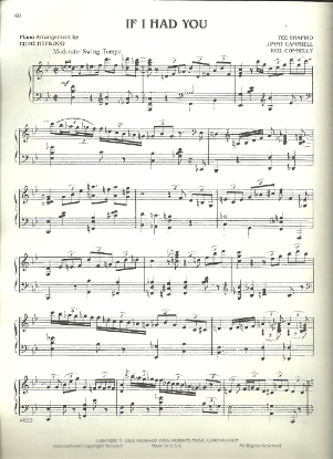 Picture of If I Had You, Ted Shapiro/Jimmy Campbell/Reg Connelly, arr. Eddie Heywood 