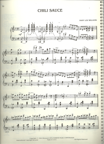 Picture of Chili Sauce, Mary Lou Williams, piano solo sheet music
