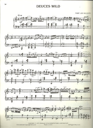 Picture of Deuces Wild, Mary Lou Williams, piano solo, sheet music