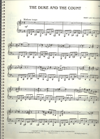 Picture of The Duke and the Count, Mary Lou Williams, piano solo sheet music