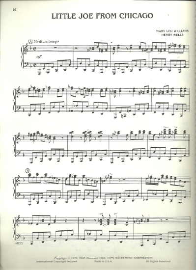 Picture of Little Joe from Chicago, Mary Lou Williams & Henry Wells, piano solo sheet music