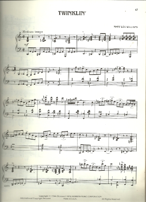 Picture of Twinklin', Mary Lou Williams, piano solo sheet music
