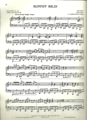 Picture of Runnin' Wild, Joe Grey/Leo Wood/A. Harrington Gibbs, arr. Mary Lou Williams, piano solo sheet music
