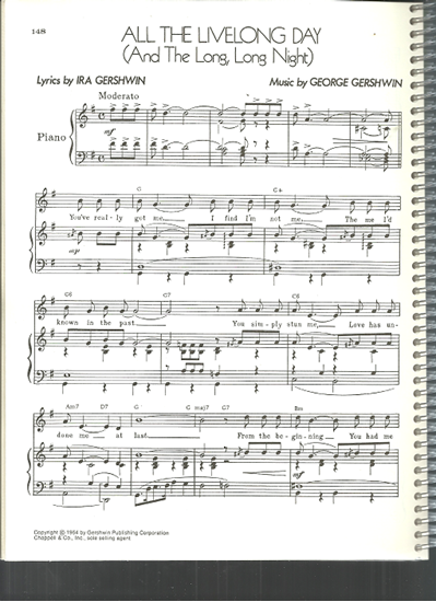 Picture of All the Livelong Day (And the Long Long Night), from movie "Kiss Me Stupid", Ira & George Gershwin