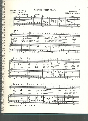Picture of After the Ball, Charles K. Harris & Henry E. Pether, British Music Hall, sheet music