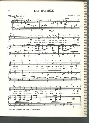 Picture of The Banshee, Leslie Stuart, British Music Hall, sheet music