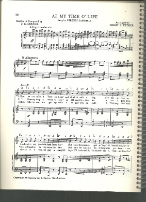 Picture of At My Time O' Life, T. W. Connor & Henry E. Pether, sung by Herbert Campbell, British Music Hall, sheet music