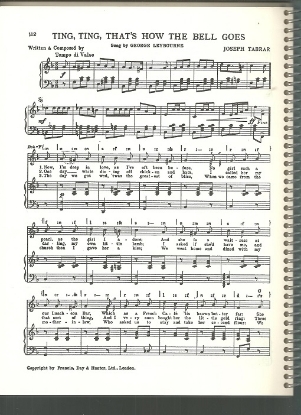 Picture of Ting Ting That's How the Bell Goes, Joseph Tabrar, sung by George Leybourne, British Music Hall, sheet music