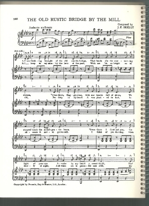Picture of The Old Rustic Bridge by the Mill, J. P. Skelly, British Music Hall, sheet music