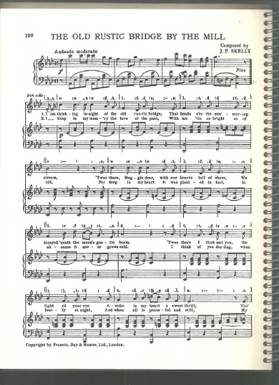 Picture of The Old Rustic Bridge by the Mill, J. P. Skelly, British Music Hall, sheet music