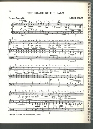 Picture of The Shade of the Palm, Leslie Stuart, British Music Hall, sheet music