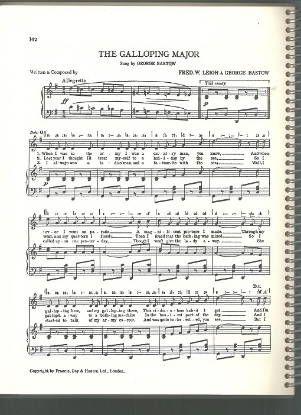 Picture of The Galloping Major, Fred W. Leigh & George Bastow, British Music Hall, sheet music