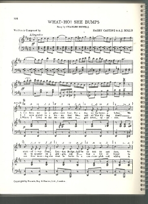 Picture of What-Ho! She Bumps, Harry Castling & A. J. Mills, sung by Charles Bignell, British Music Hall, sheet music