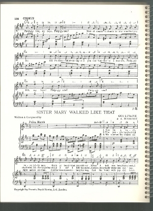 Picture of Sister Mary Walked Like That, Gus Levaine & A. Massage, British Music Hall, sheet music