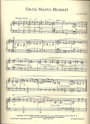 Picture of Carle Meets Mozart, Frankie Carle, piano solo, sheet music