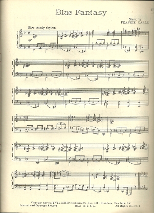Picture of Blue Fantasy, Frankie Carle, piano solo, sheet music