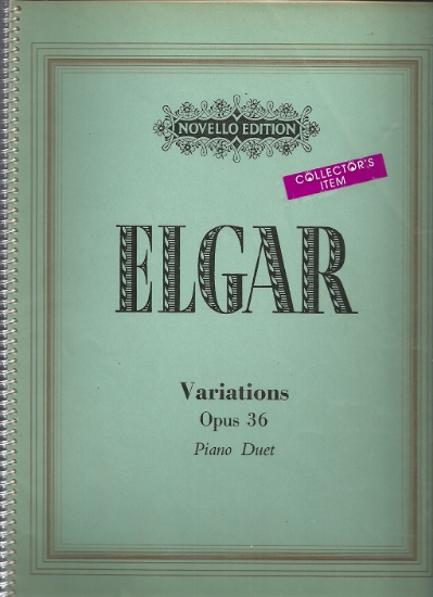 Picture of Enigma Variations Opus 36, Edward Elgar, transcribed for piano duet by John E. West, one piano four hands, sheet music folio