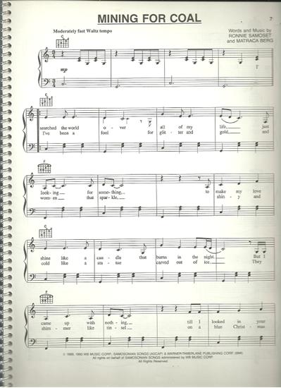 Picture of Mining for Coal, Ronnie Samoset & Matraca Berg, sung by Randy Travis