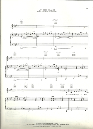 Picture of On the Beach, Chris Rea, sheet music