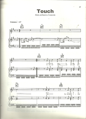 Picture of Touch, written & recorded by Noiseworks, sheet music