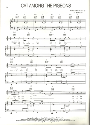 Picture of Cat Among the Pigeons, The Brothers, sheet music