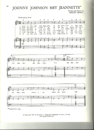 Picture of Johnny Johnson Met Jeannette, Freddy Grant, sheet music