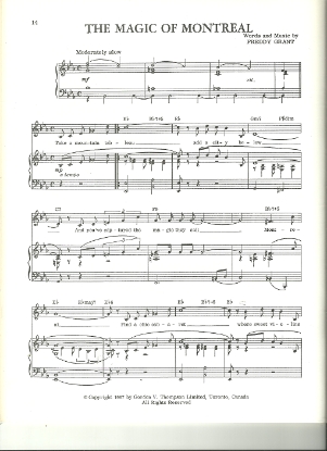 Picture of The Magic of Montreal, Freddy Grant, sheet music, pdf copy 