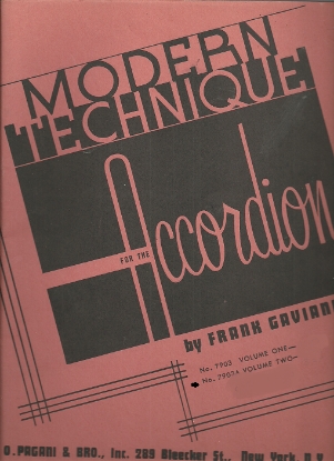 Picture of Modern Technique for the Accordion Book 2, Frank Gaviani, coil bound, sheet music folio