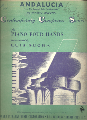 Picture of Andalucía, Ernesto Lecuona, arranged for piano duet by Luis Sucra
