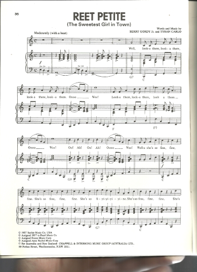 Picture of Reet Petite (The Sweetest Girl in Town), Berry Gordy Jr. & Tyran Carlo, sheet music