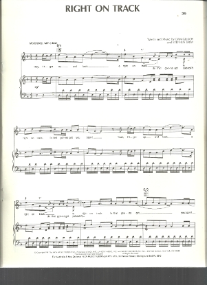 Picture of Right on Track, Dan Gilroy & Stephen Bray, recorded by Breakfast Club, sheet music
