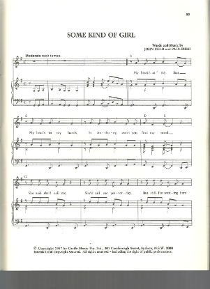 Picture of Some Kind of Girl, John & Paul Field, recorded by The Cockroaches, sheet music
