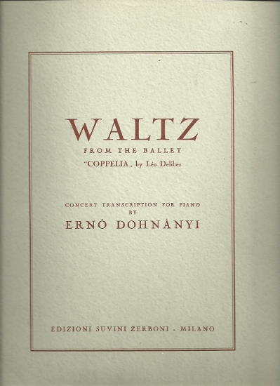 Picture of Waltz from the Ballet "Coppelia", Leo Delibes, a concert transcription by Ernst von Dohnanyi, piano solo sheet music
