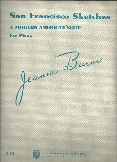 Picture of San Francisco Sketches, Jeanne Burns, piano solo folio