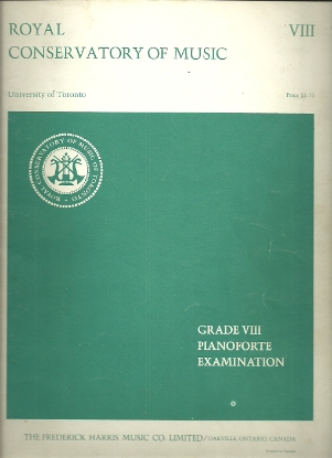 Picture of 1968, Royal Conservatory of Music, Grade 8 Piano Exam Book, 1968 Edition, University of Toronto, sheet music folio