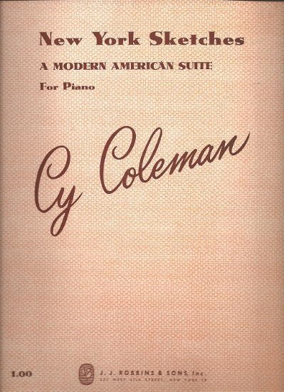 Picture of New York Sketches, Cy Coleman, piano solo, sheet music folio