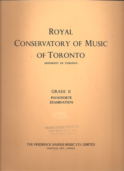 Picture of 1960, Royal Conservatory of Music, Grade  2 Piano Exam Book, 1960 Edition, University of Toronto, sheet music folio