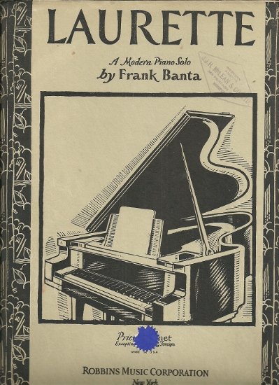 Picture of Laurette, Frank Banta, piano solo sheet music