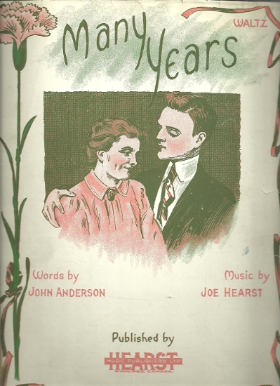 Picture of Many Years, Joe Hearst & John Anderson, sheet music