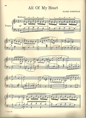 Picture of All of My Heart, Clare Olmstead, arr. for solo piano by Gregory Stone