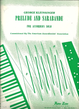 Picture of Prelude and Sarabande, George Kleinsinger, accordion solo sheet music