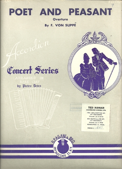 Picture of Poet & Peasant Overture (abridged), Franz von Suppe, transc. Pietro Deiro, accordion solo sheet music