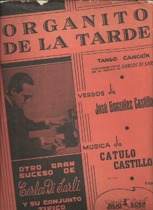 Picture of Organito de la Tarde, Tango Cancion, Jose Gonzalez & Catulo Castillo, violin duet sheet music