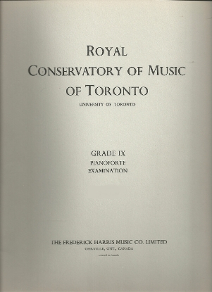 Picture of 1955, Royal Conservatory of Music, Grade 9 Piano Exam Book, 1955 Edition, University of Toronto, sheet music folio
