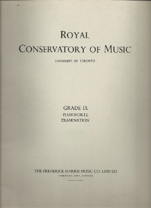 Picture of 1966, Royal Conservatory of Music, Grade 9 Piano Exam Book, 1966 Edition, University of Toronto, sheet music folio