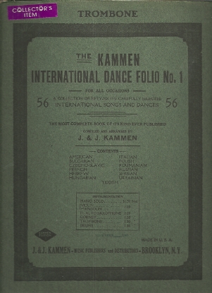 Picture of Kammen International Dance Folio No. 1, trombone sheet music folio