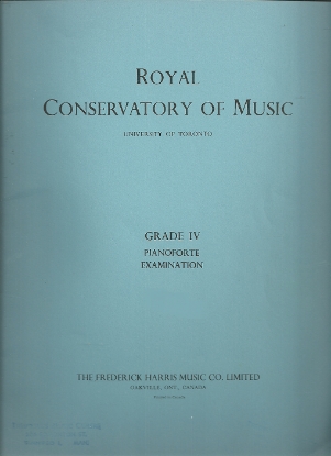 Picture of 1966, Royal Conservatory of Music, Grade 4 Piano Exam Book, 1966 Edition, University of Toronto, sheet music folio