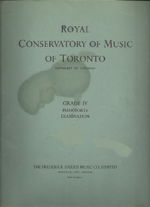 Picture of 1953, Royal Conservatory of Music, Grade  4 Piano Exam Book, 1953 Edition, University of Toronto, sheet music folio